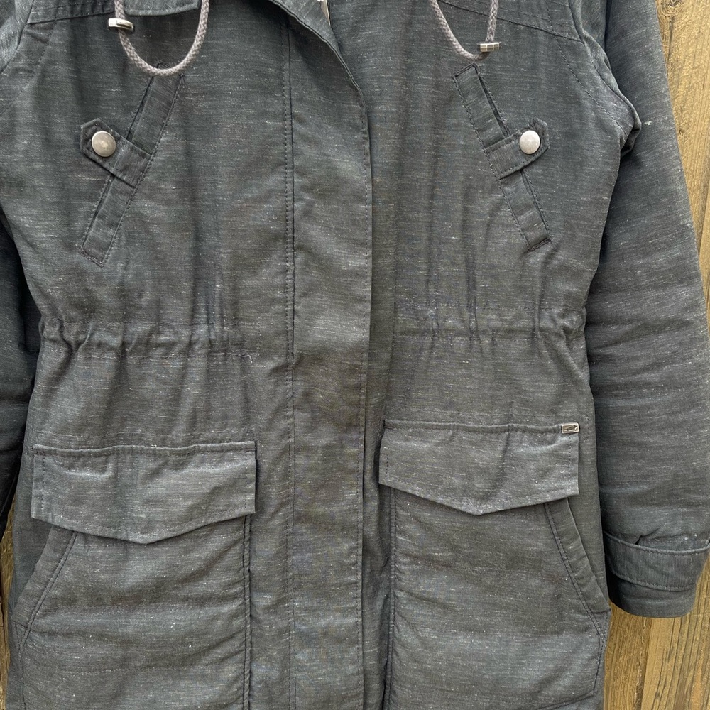 M Toad & Co Organic Cotton and Hemp Gray Hooded Parka Women’s - Picture 3 of 6